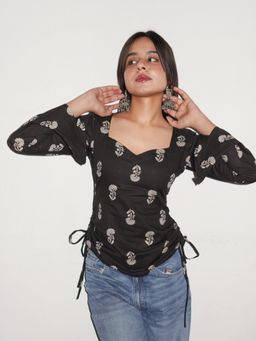 THE SAYURI - Zivara Side Tie Top