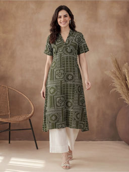 Black & Blah Blah - Black Viscose Rayon Printed Kurta
