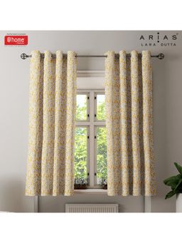 At Home by Nilkamal - Arias Luxuria Jacquard Window Curtain Mustard (Set of 2)