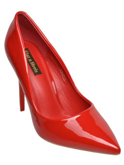 Flat n Heels - Women Casual Stiletto Heel Pumps Red