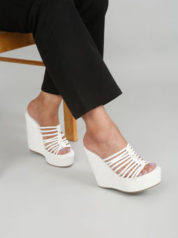 Flat n Heels - Women Casual Wedges White