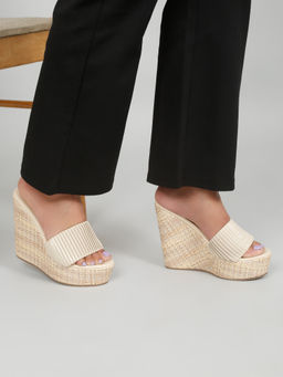 Flat n Heels - Women Casual Wedges Beige