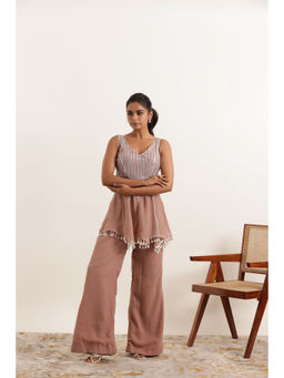 DEASHA INDIA - Aira Mauve Chiku Mirror Work Co-Ord (Set of 2)