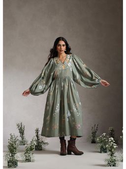 Raiman - Sage Noorah Embroidered Dress