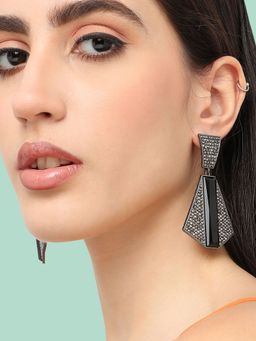 Sohi - Gold Plated Designer Stone Party Drop Earring For Women