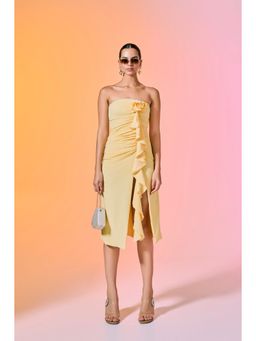 LABEL FROW - Yellow Summer Midi Dress