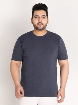 CHKOKKO - Mens Casual Round Neck T-shirts In Grey