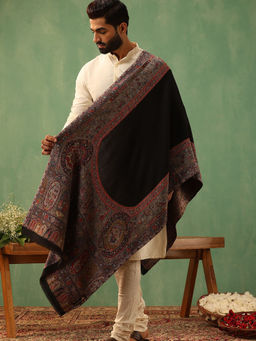 Dusala India - Black Tanish Cashmere Stole