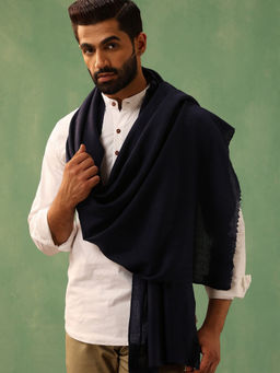 Dusala India - Navy Blue Shreedhar Pashmina Stole