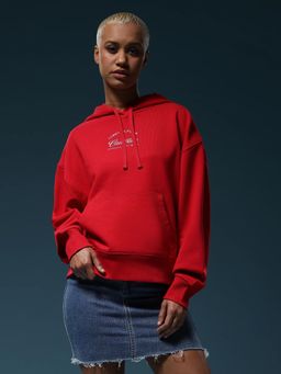 Tommy Hilfiger - Red F1 Cadillac Regular Fit Cotton Hoodie