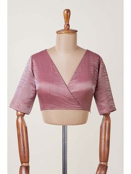 Dressfolk - Suvai V Neck Overlap In Stripe Tissue Stitched Blouse