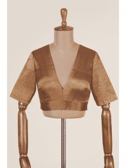Dressfolk - Sarini Gold V-Neck Stitched Blouse