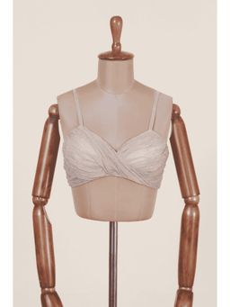 Dressfolk - Nivaz Silver Crinkle Tissue Stitched Blouse