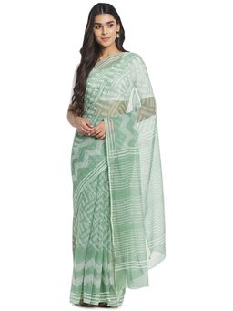 Fabindia - Cotton Silk Hand Block Printed Sari without Blouse