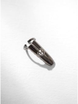 Outhouse - Oh Monogram Fingertip Ring In Silver Finish
