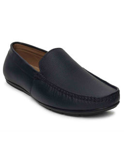Louis Stitch - Textured Blue Handmade Loafers