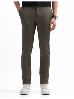 Arrow Newyork - Mens Super Slim Fit Formal Brown Trouser