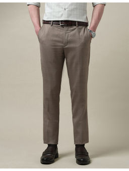 Arrow - Men Heathered Regular Fit Formal Brown Trouser