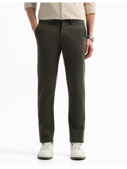 Arrow Sports - Mens Slim Fit Bi-Stretch Twill Green Trouser