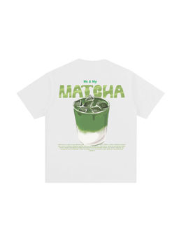 Bonkers Corner - Matcha Mood White Oversized T-shirt