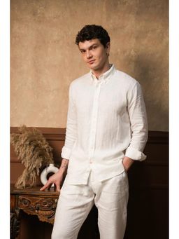 J.LINUM Co - Ivory Ecru Linen Shirt