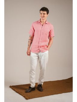J.LINUM Co - Soft Coral Linen Shirt