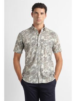Van Heusen - Men Multi-Color Print Half Sleeves Casual Shirt