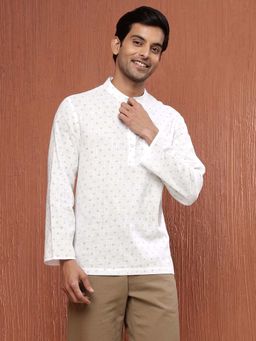 Fabindia - White Cotton Mid Placket Shirt