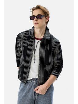Snitch - Black Stripes Full Sleeves Regular Casual Jacket For Men