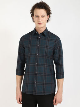 Calvin Klein - Men Multi-Color Cotton Checks Casual Shirt