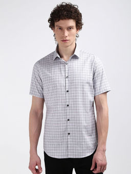 Calvin Klein - Men Multi-Color Cotton Checks Casual Shirt