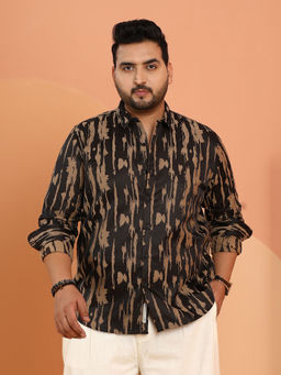 Instafab Plus - Men Multi-Color Polycotton Abstract Casual Shirt