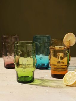 The Decor Mart - Assorted Malibu Tall Tiki Glass- Pack Of 2