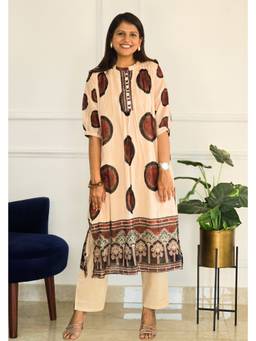 Pink Tree - Red Black Block Kurta and Pant