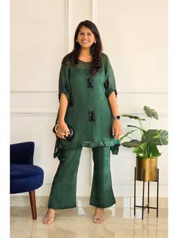 Pink Tree - Green Embelllishments Tunic and Pant