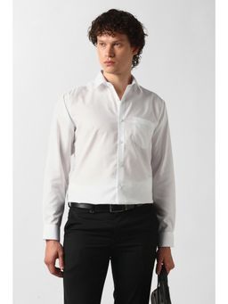 Van Heusen - White Cotton Collar Neck Regular Full Sleeves Shirt