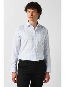 Van Heusen - White Cotton Collar Neck Regular Full Sleeves Shirt