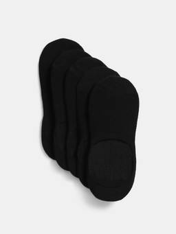 Jack & Jones - Men Black Shoe Liner Socks (Pack of 5)