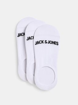 Jack & Jones - Men White Shoe Liner Socks (Pack of 3)