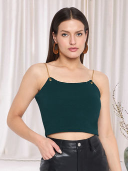 Martini - Green Eyelet Crop Top