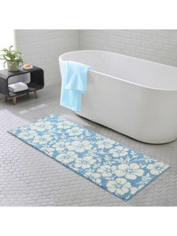 OBSESSIONS - Super Absorbent Anti-Skid Polyester Bath Mat Blue