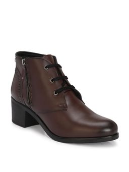 Delize - Womens Solid Cherry Casual Derby Boots