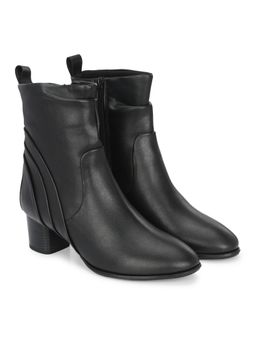Delize - Womens Solid Black Ankle Casual Boots