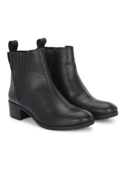 Delize - Womens Solid Black Ankle Boots
