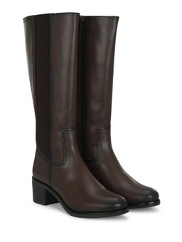 Delize - Womens Solid Brown Knee Boots