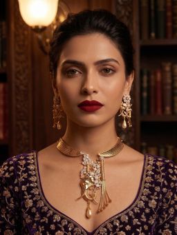 NUI - Womens Gold Plated Cubic Zirconia Elegant Jewellery Set