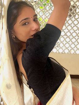 BINDIGASM'S ADVI - Mukut Pleated Button Detail Metallic Black Stretchable Slip On Blouse