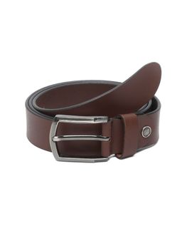 Teakwood - Men Brown Solid Genuine Leather Belt
