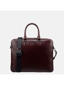 Gioia - Enzo Laptop Bag with Detachable Strap Burgundy