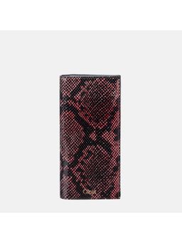 Gioia - Faux Python Slim Wallet Brown